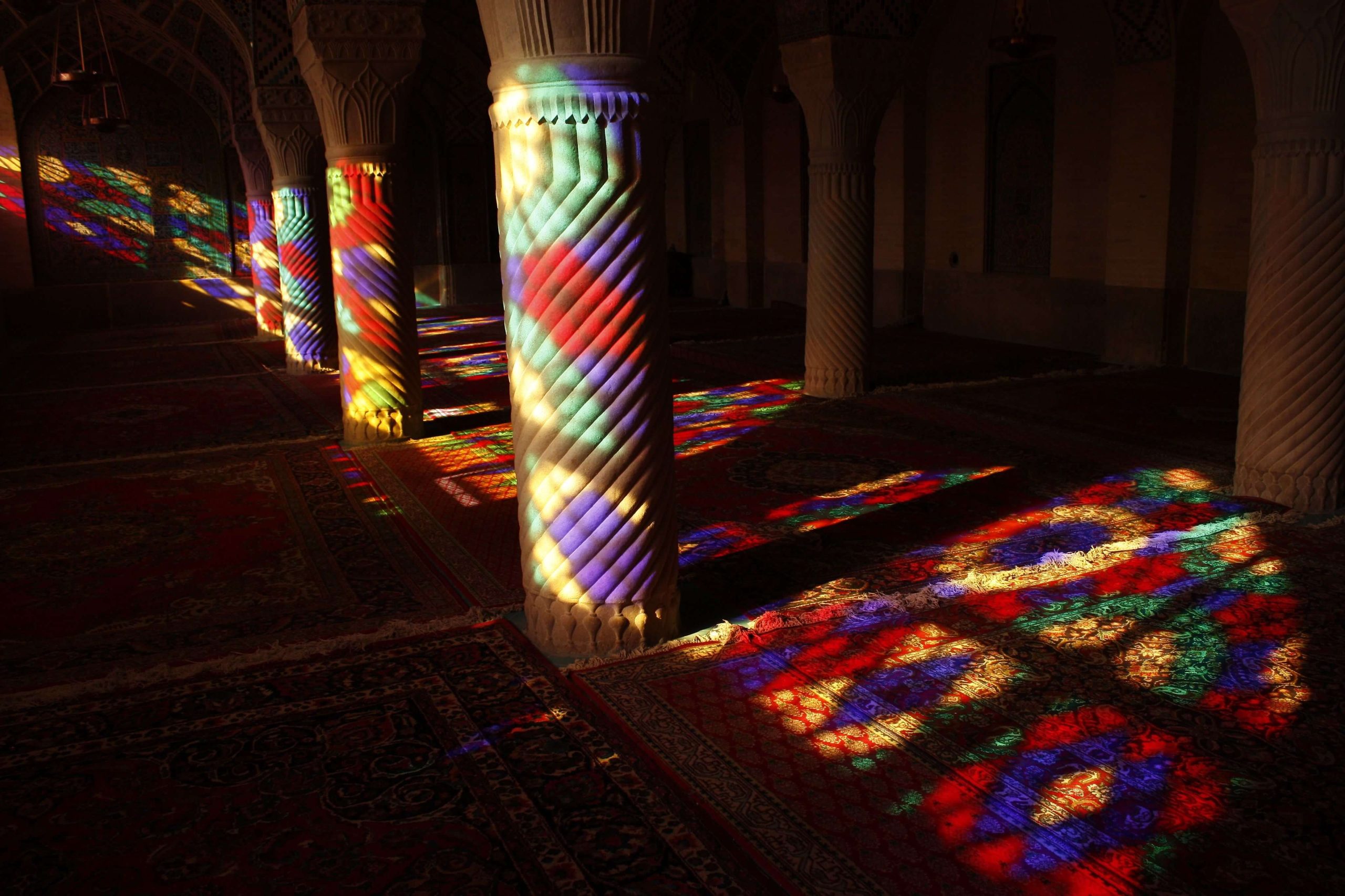 Colourful window reflection